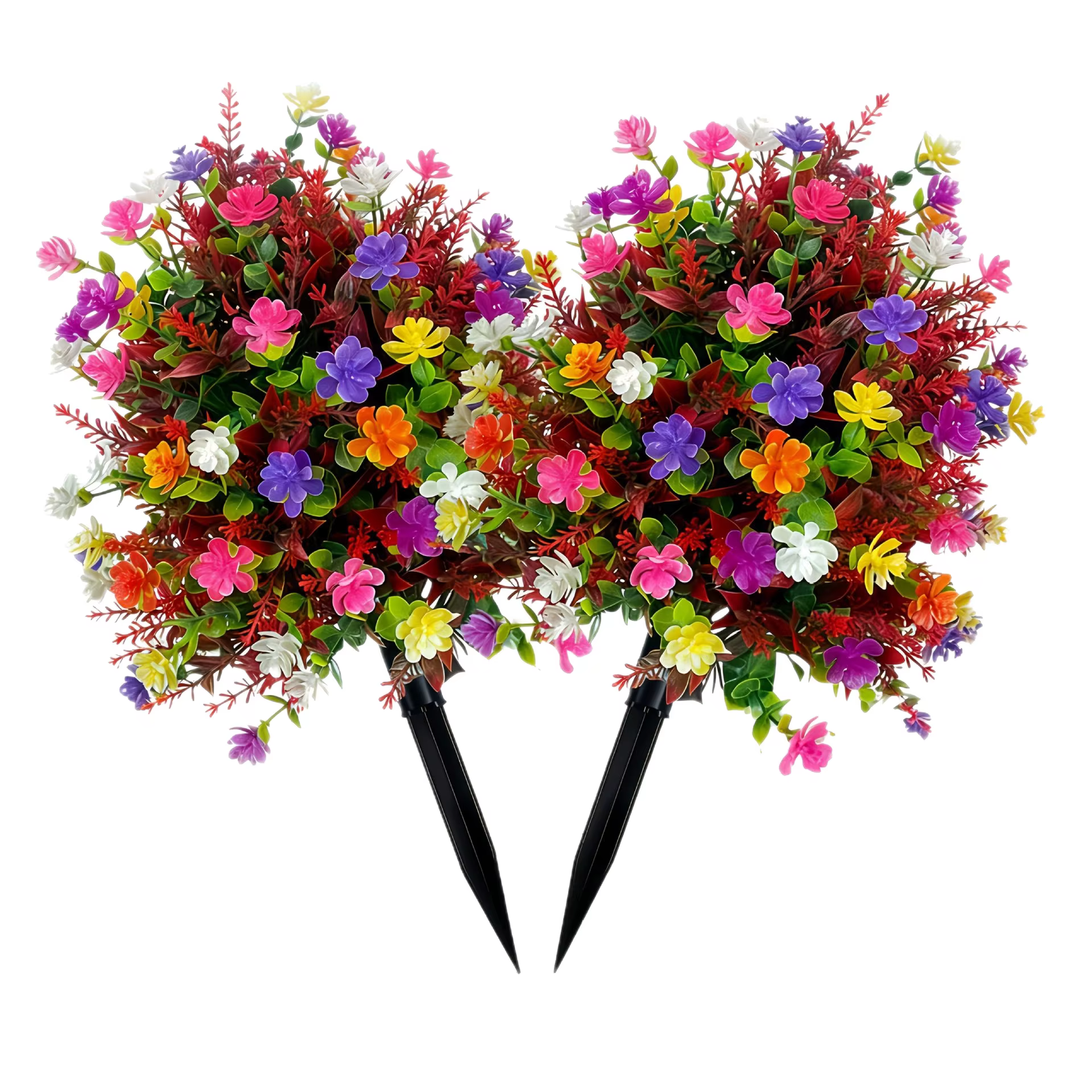 Nouvelle plante artificielle en pot, eucalyptus blanc et violet, fleur de thé, pour jardin, cour, ex