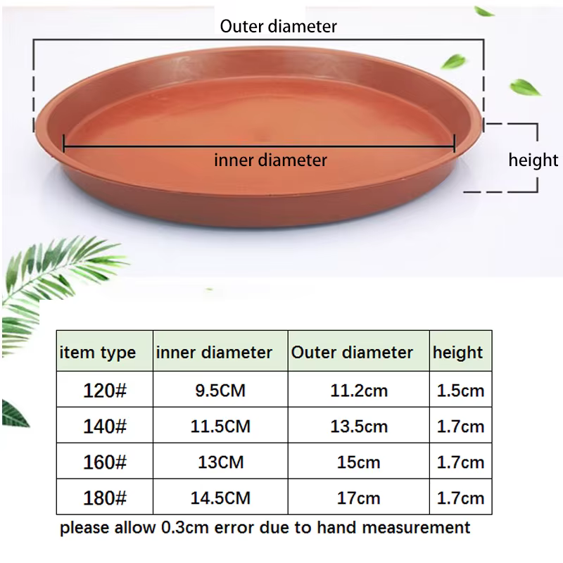 Plateau de Pot de fleur en plastique, 10 pièces, soucoupe de plante ronde goutte à goutte, plateaux 