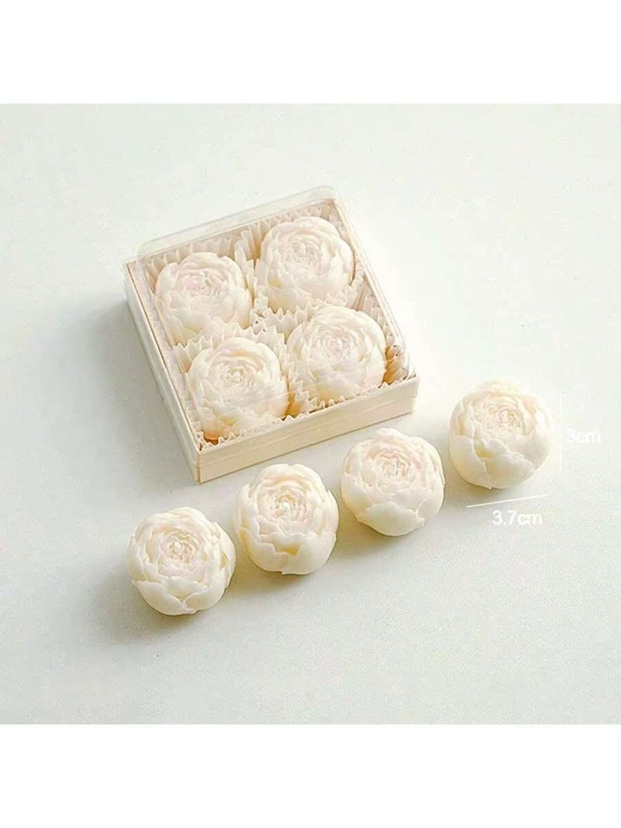 4 bougies parfumées à la rose, bougies d'aromathérapie florales pour la décoration de la maison, cad