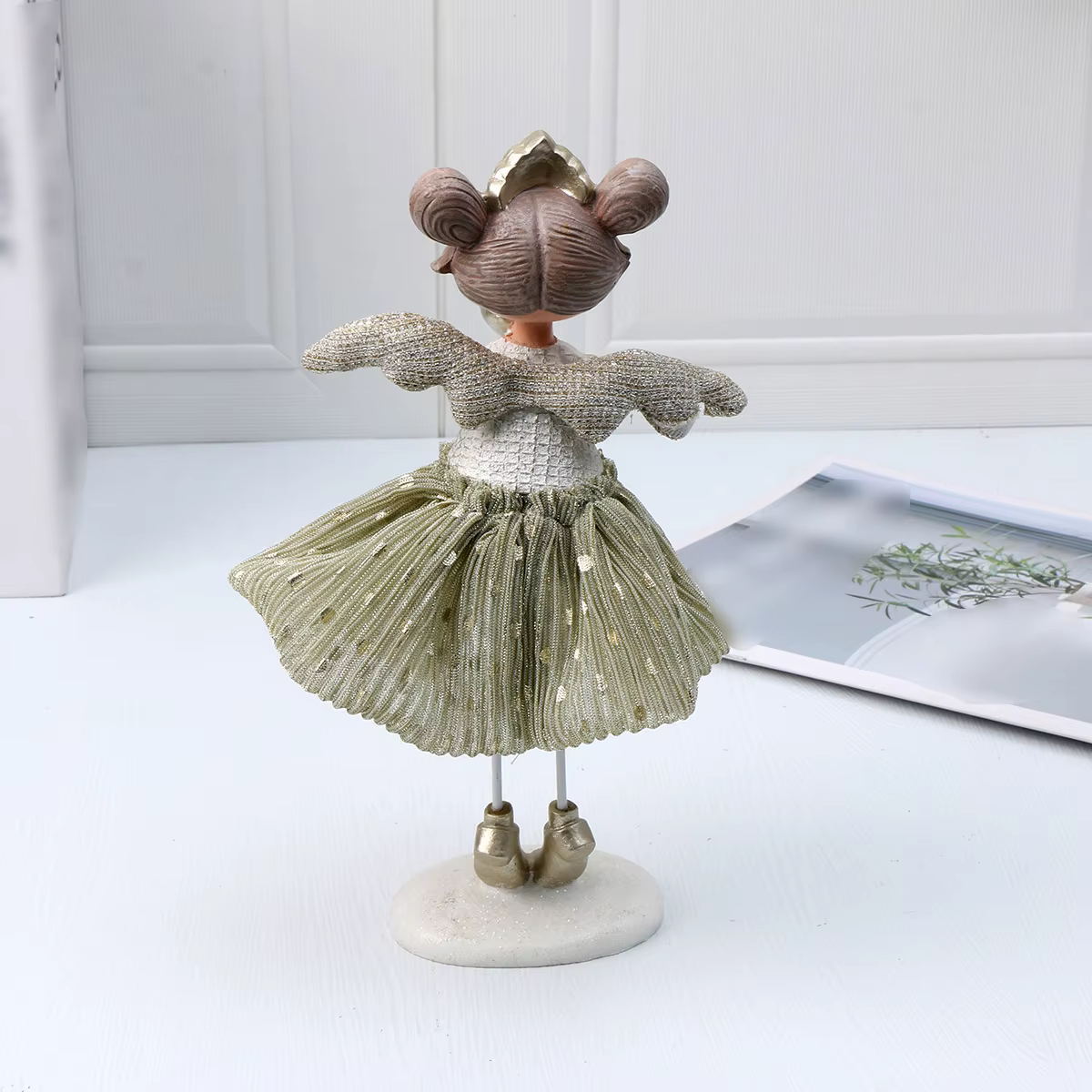 1pc Muppet fleur fée petite fille elfe ange ornement poupée, Anime dessin animé tissu décorations, p