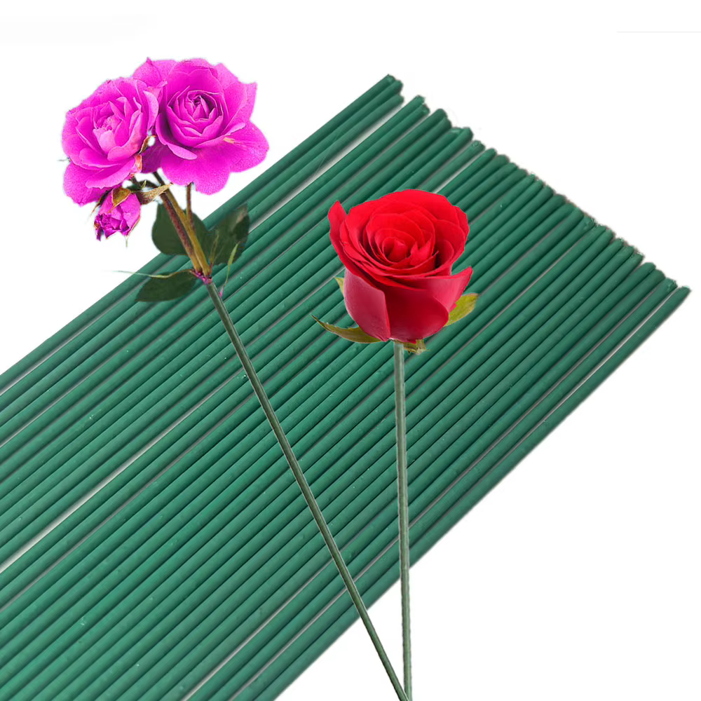 Tige de fleur verte foncée artificielle 40cm, 10/20/30 pièces, matériel Floral, accessoires de tige