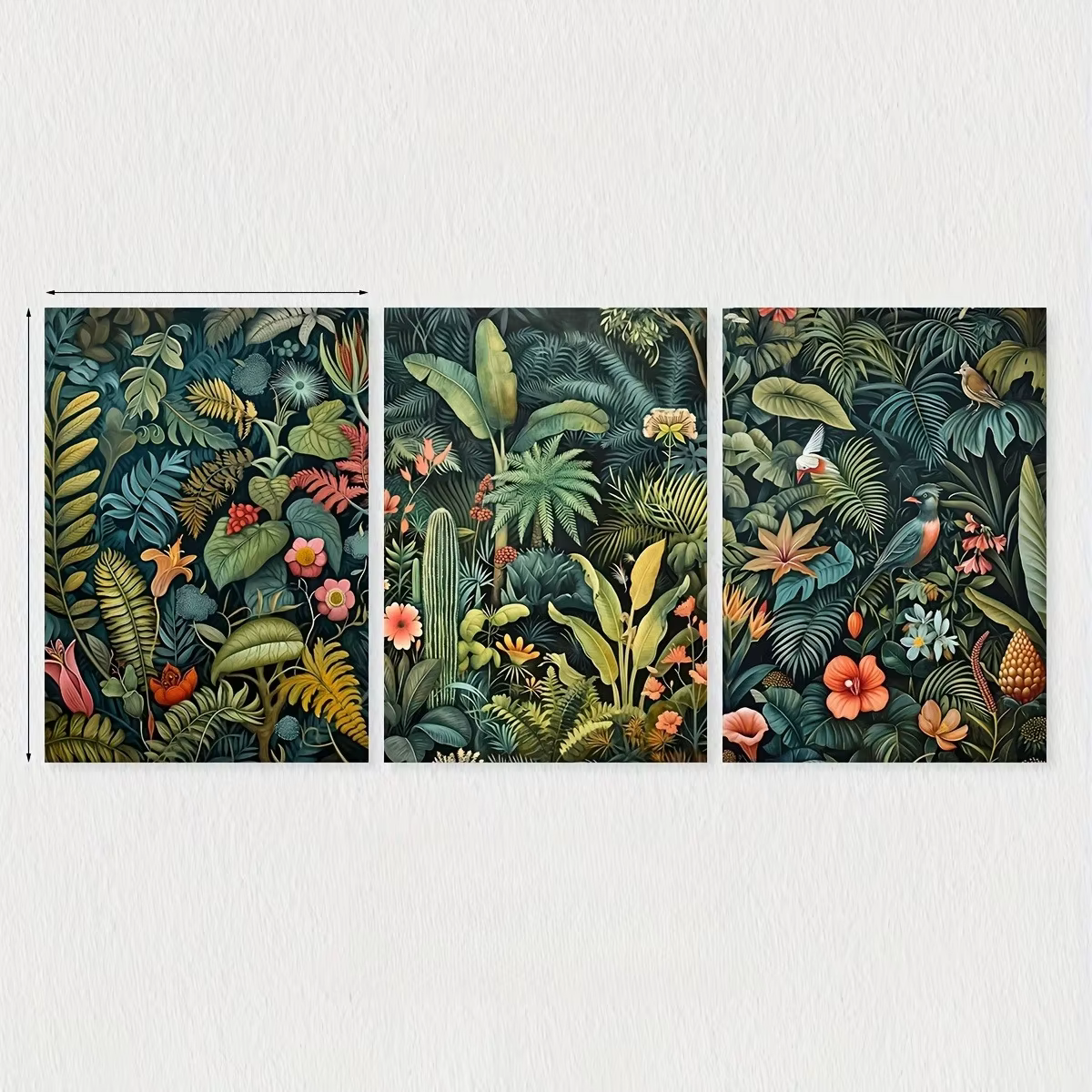 Lot de 3 tableaux muraux vintage à motifs floraux, impressions sur toile sans cadre, affiches de pri