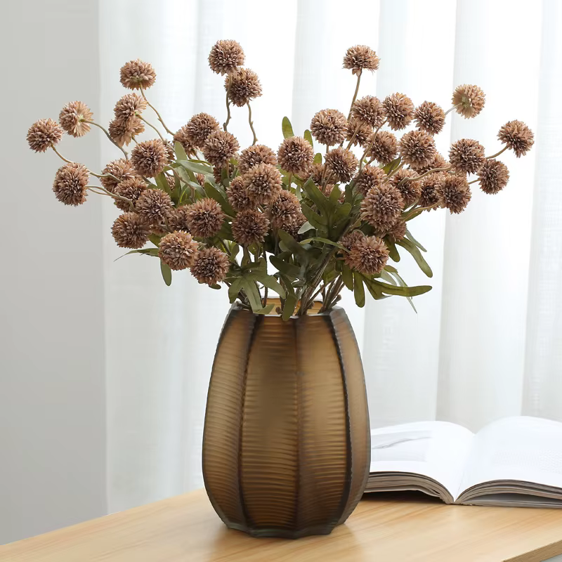 Fleur de pissenlit artificielle, 5 têtes, blanc, rose, pour la décoration de la maison, accessoires 