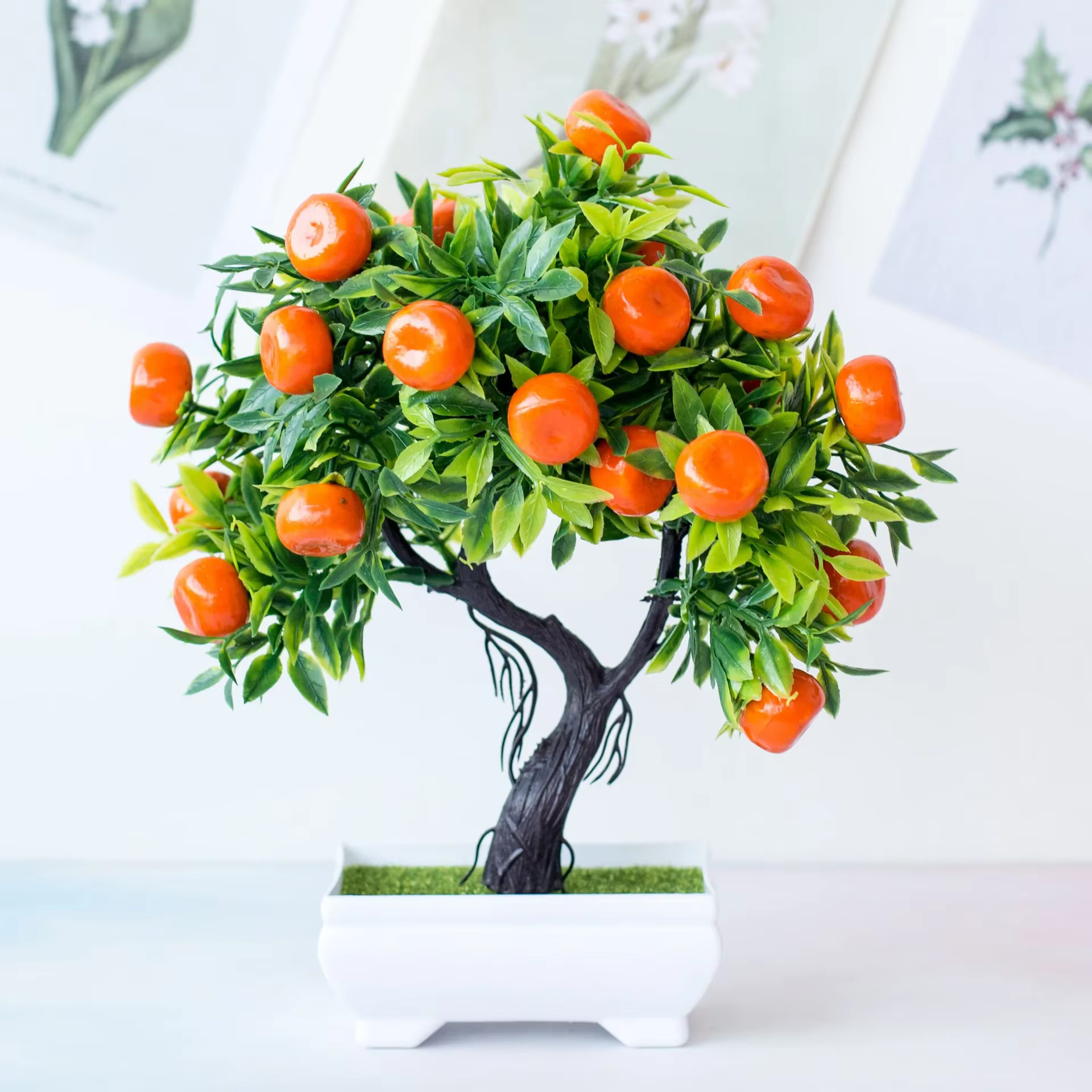 Bonsaï Élen plastique, 275 quat, petit arbre fruitier, plante en pot, décoration d'intérieur