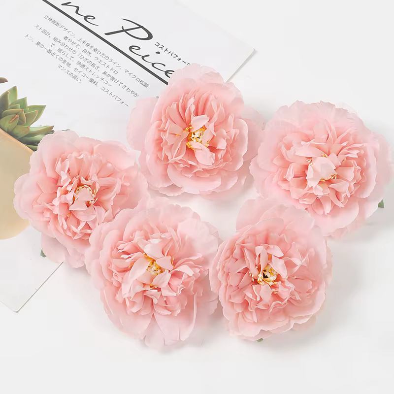 5/10 Pièces Grandes Fleurs Artificielles en Soie Dahlias pour Décoration Maison, Mariage, Arche de R