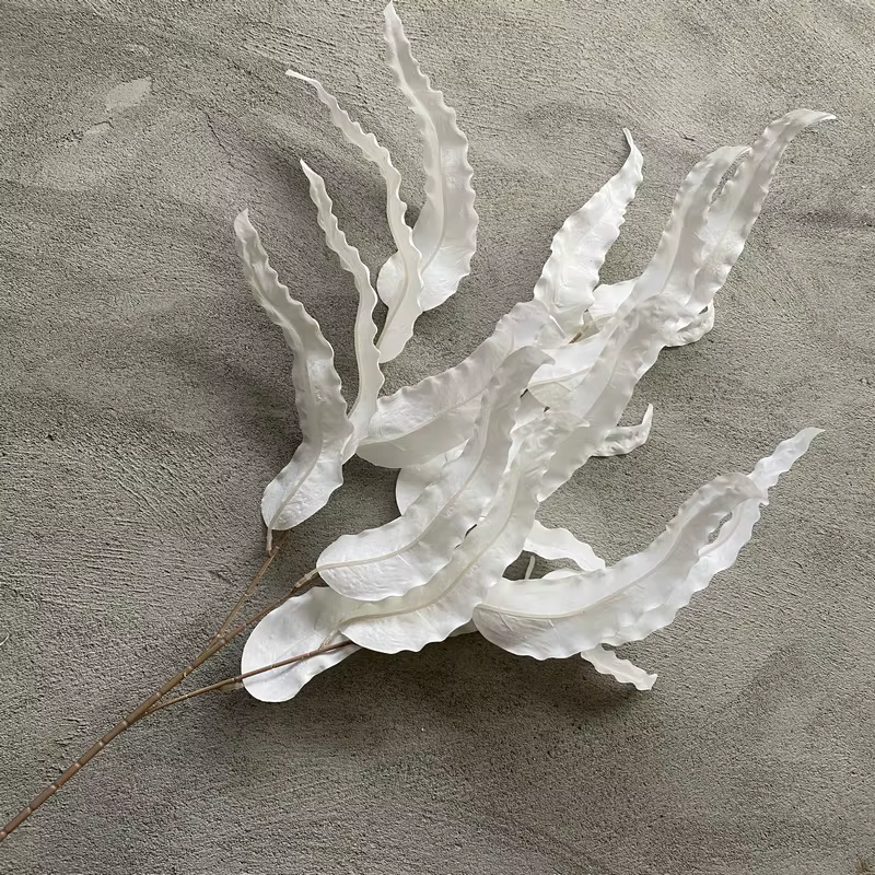 Plantes vertes artificielles en tissu brossé, feuilles de corail, décoration de maison, plante de Si