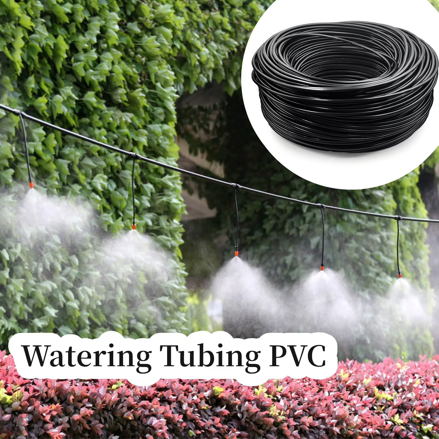 Tuyau d'irrigation goutte à goutte noir de 5m, parfait pour le système d'irrigation de jardin de bri