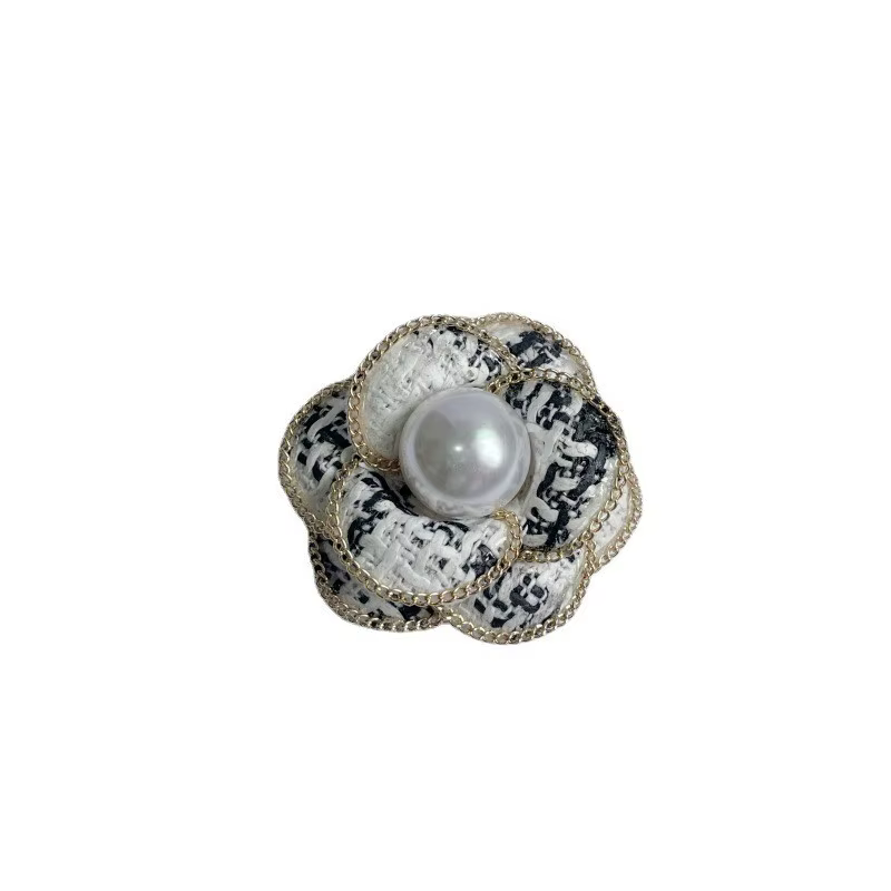 Broche en tissu avec perles et fleurs pour femmes, vêtements à la mode et élégants, poitrine, fleur,