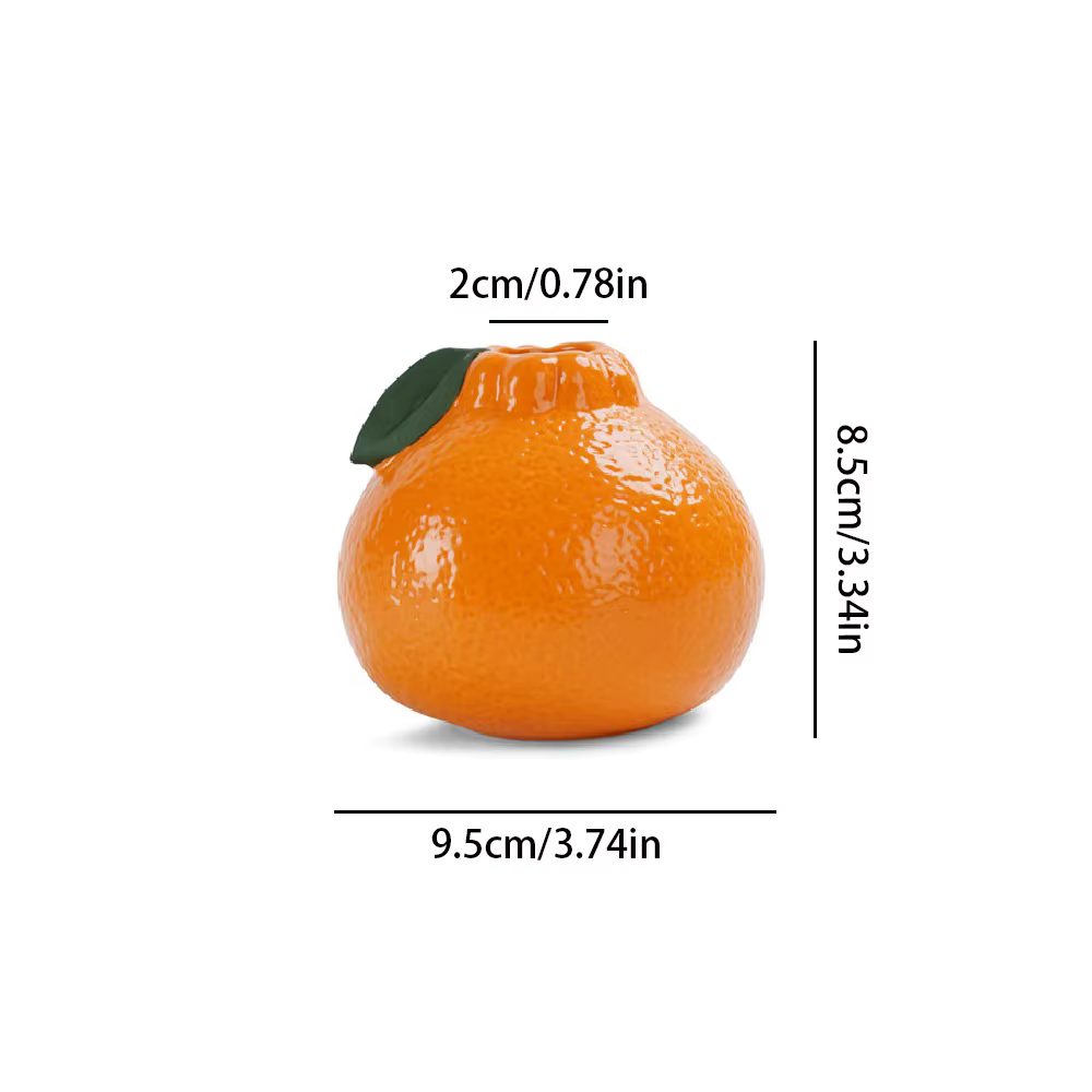 1pc Vase, Vase Orange pour la décoration intérieure, Vase décoratif en forme de Fruit Vase décoratif