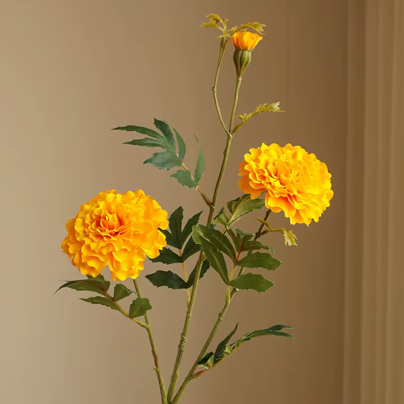 Fleur artificielle de 73 cm de long, 3 têtes, branche de chrysanthème, décoration de la maison, bouq
