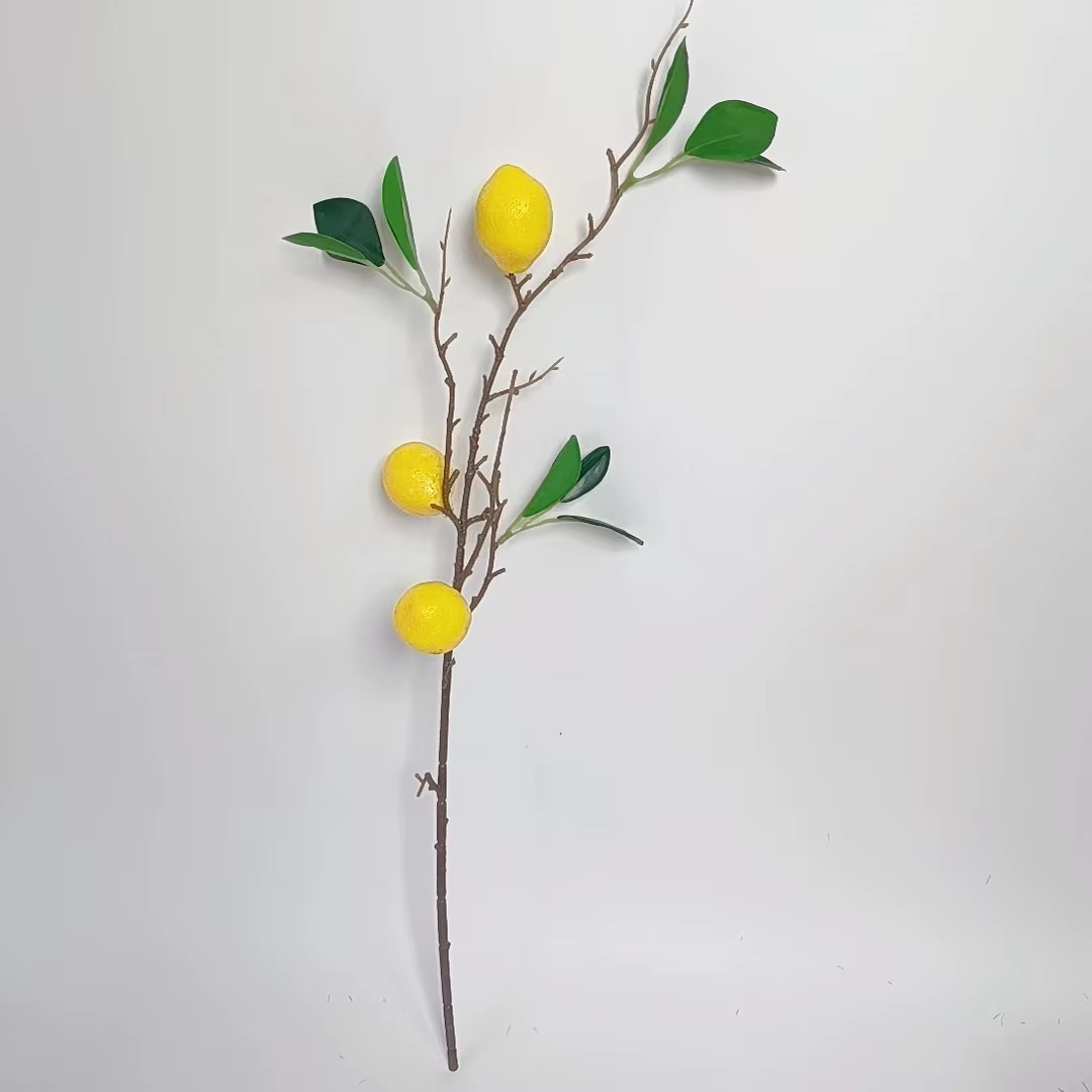 Branche de citron artificielle, 1 pièce, simulation de plante fruitière en plastique, hôtel, Restaur