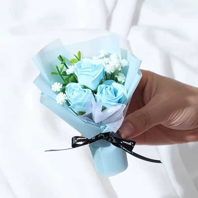 1 mini bouquet de roses, avec de bons vœux, cadeaux pour la Saint-Valentin, la fête des mères, la fê