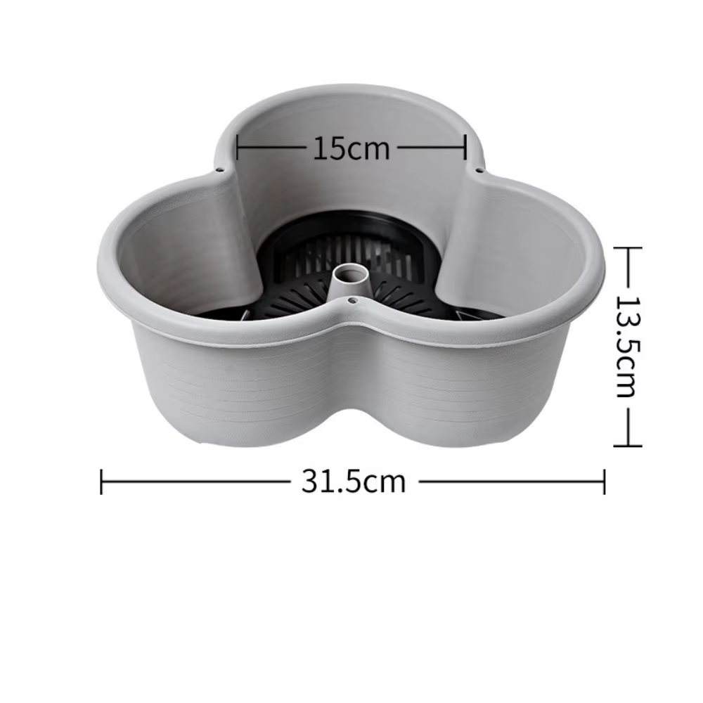 Nouveau pot de fleurs vertical empilable en plastique, pot de fleurs multi-niveaux avec roulettes mo