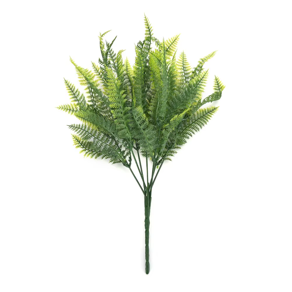 Plantes artificielles en plastique, 7 branches de fougères, accessoires photo, fausses fleurs, décor