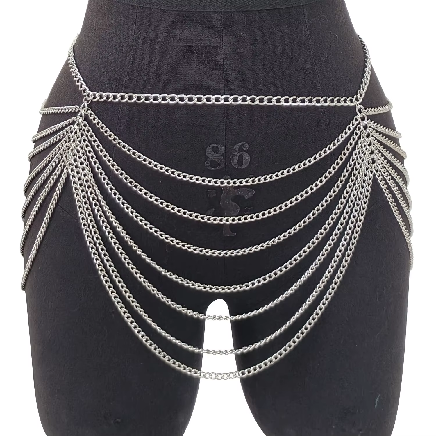 Chaîne de taille décorative pour jupe midi sexy, chaîne de taille à pampilles, accessoires pour fill