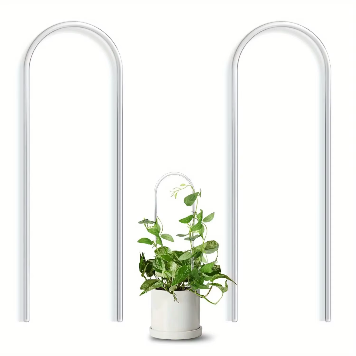 Support de plante en acrylique en forme de U de qualité supérieure, transparent et durable, adapté a