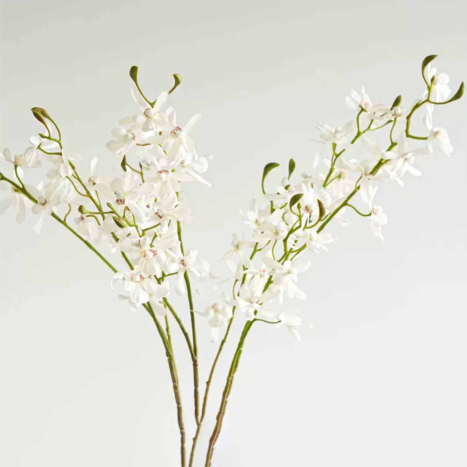 Lot de 3 fleurs artificielles d'orchidée Phalaenopsis, fausses orchidées papillon, pour décoration d