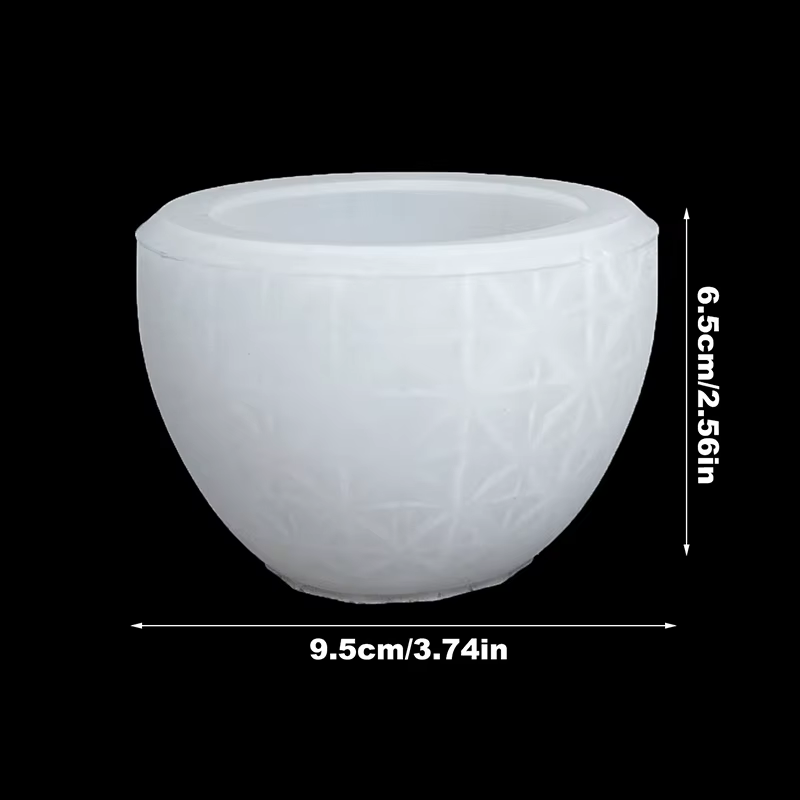 Pot de fleurs de plantes succulentes circulaires en béton, moule en Silicone, boîte de rangement fai