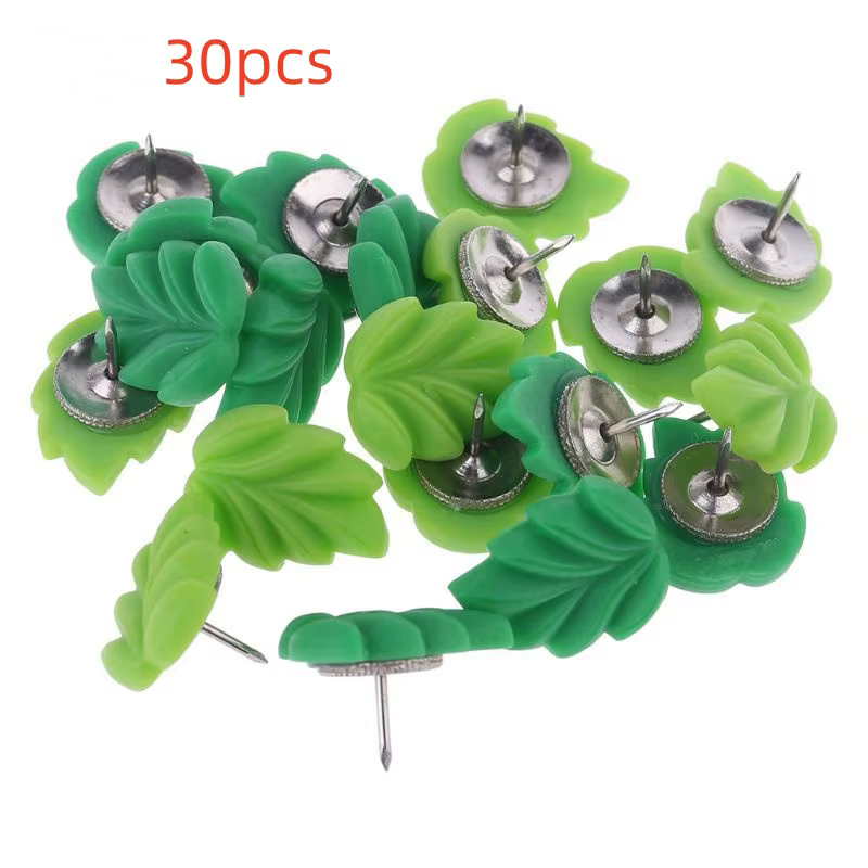 Bview Art 30 punaises à feuilles – punaises botaniques en résine pour mur photo et tableau d'afficha