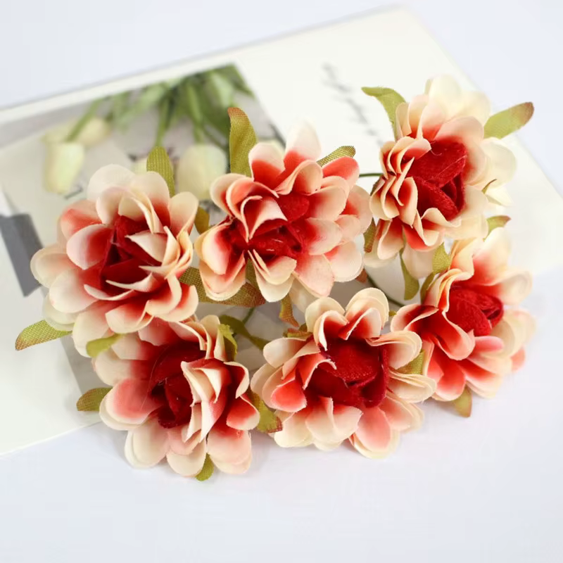 Fleurs de chrysanthème artificielles en velours, 60 pièces, 4cm, Bouquet de fleurs d'oeillets de mar