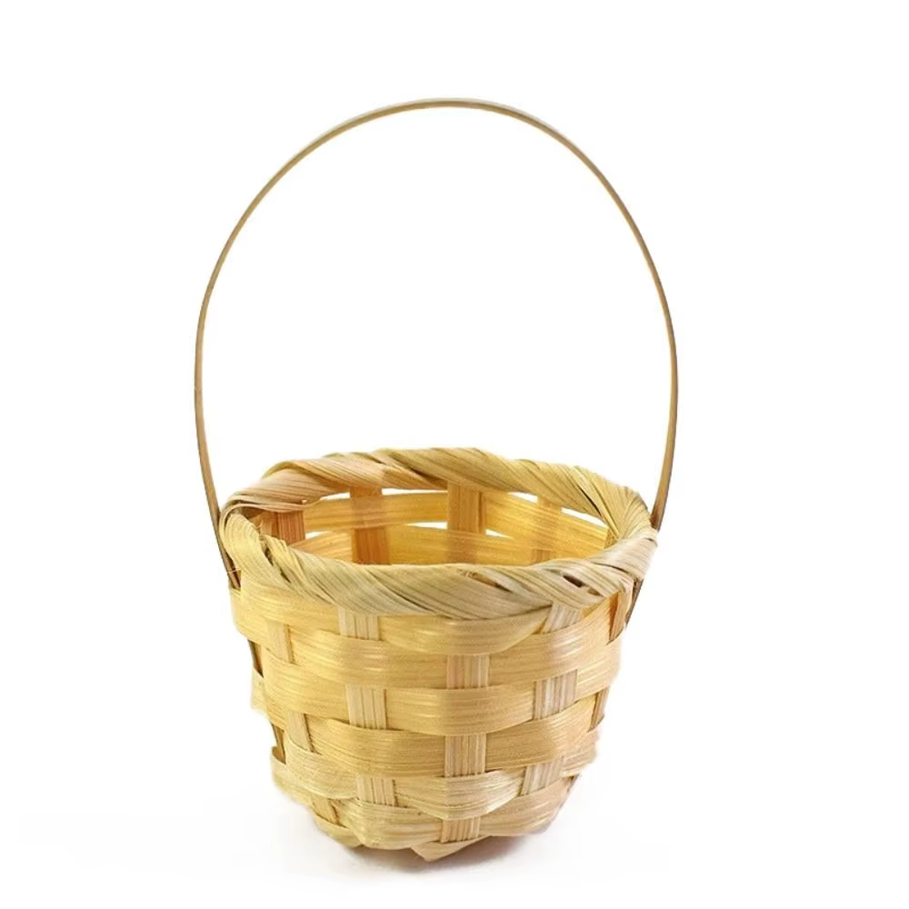 Mini paniers à fleurs tressés avec poignée, paniers de détermination, emballage, décor de maison et 