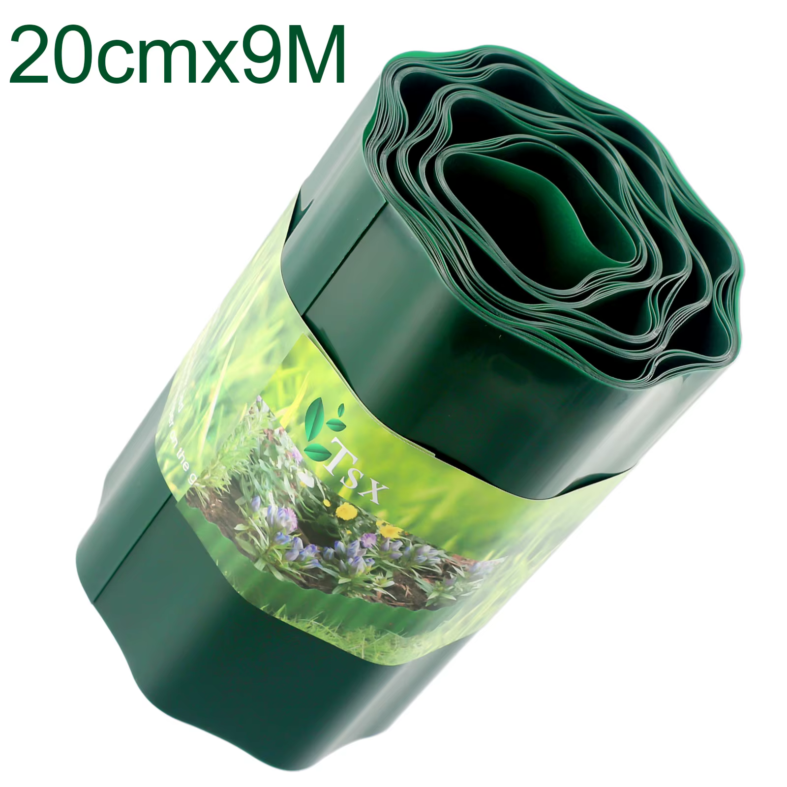 Bordure de Pelouse Flexible en Plastique PP et Pierre, Clôture de Sol de Jardin