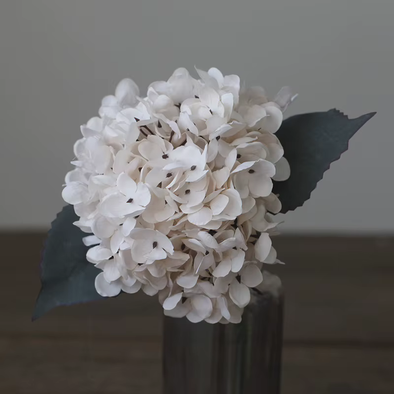 Fleurs artificielles d'hortensia d'automne 13,8 pouces, décoration de maison, Arrangement Floral de 