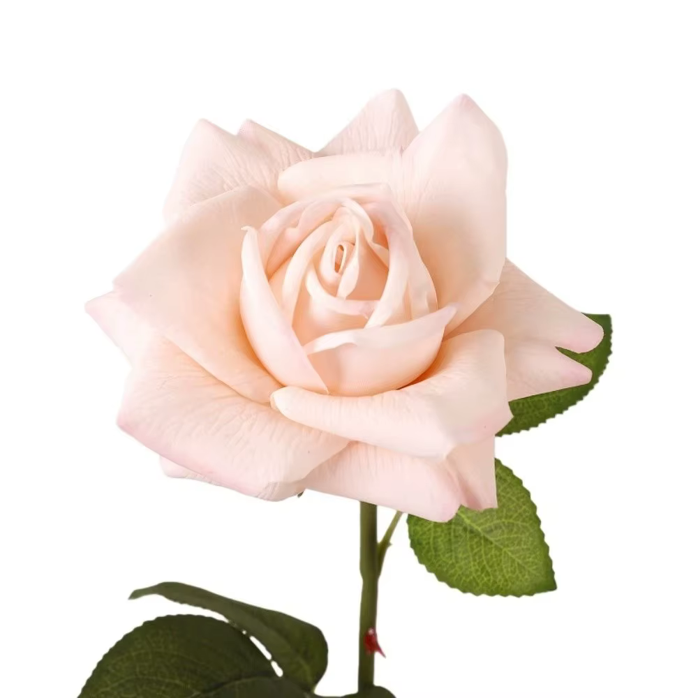 Rose artificielle réaliste au toucher, faite à la main, branche de rose artificielle de 73 cm, simul