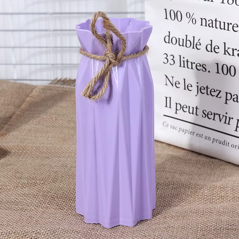 Vase en plastique Imitation céramique Simple, décoration de maison, artisanat de décoration, corde d