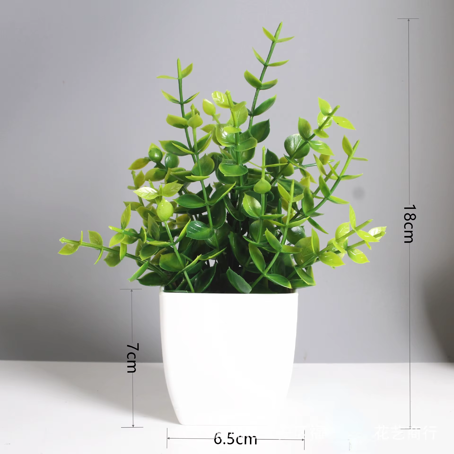 Bonsaï Artificiel Vert Fausse Plante, Fleur D'eucalyptus, Plante En Pot Pour NikEt Extérieur, Maison