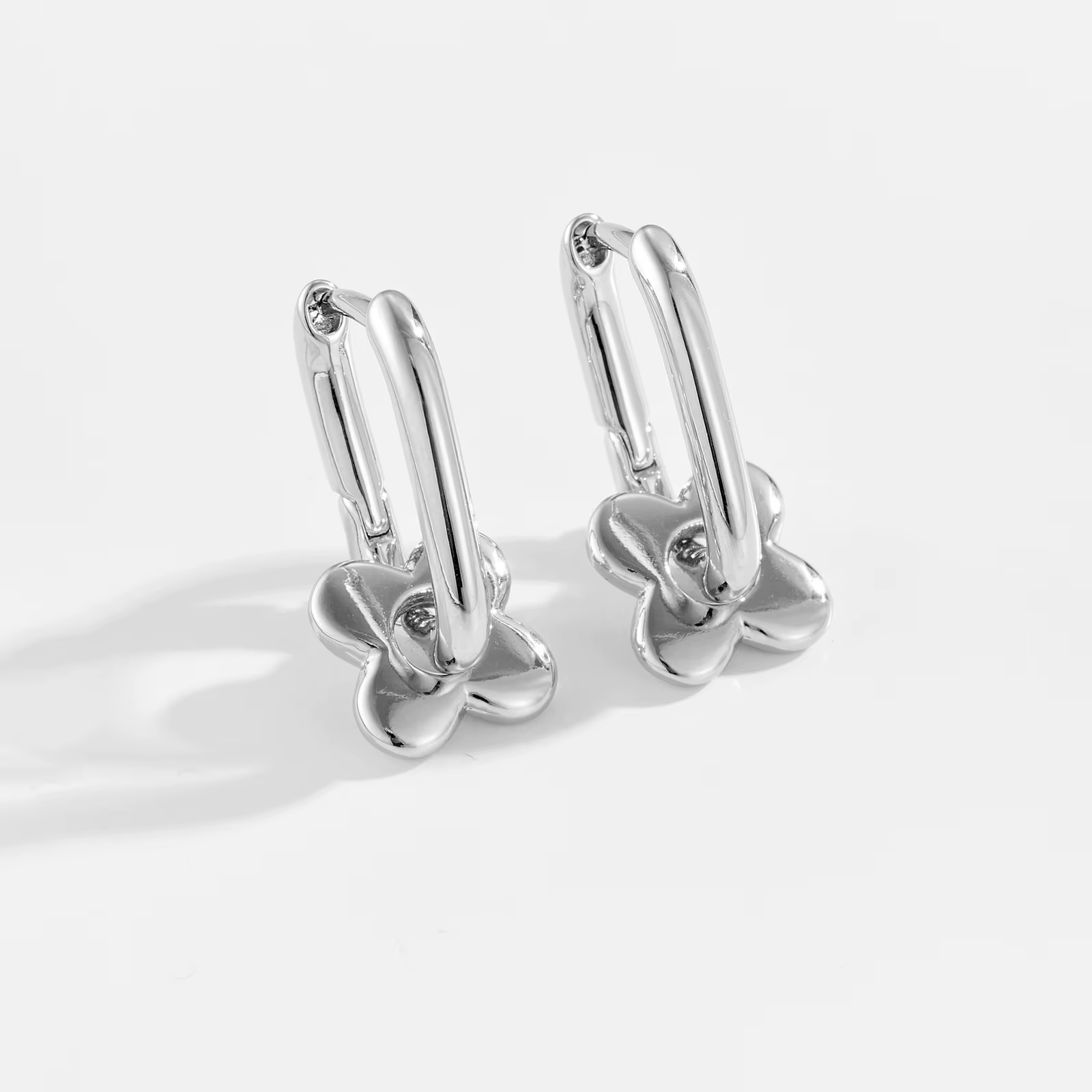 DPLAOPA 925 en argent Sterling deux cercles irréguliers Piercing fleur cerceau boucles 2025 femmes d