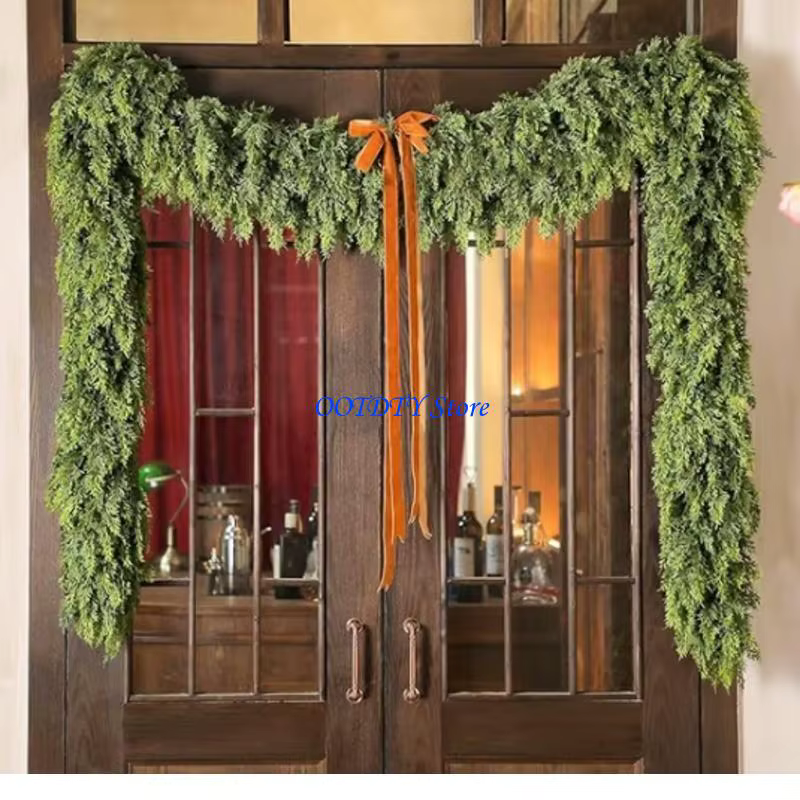 367a Vin Noël 5,9ft Vine Artificielle Ornement plante suspendue pour l'escalier manteau