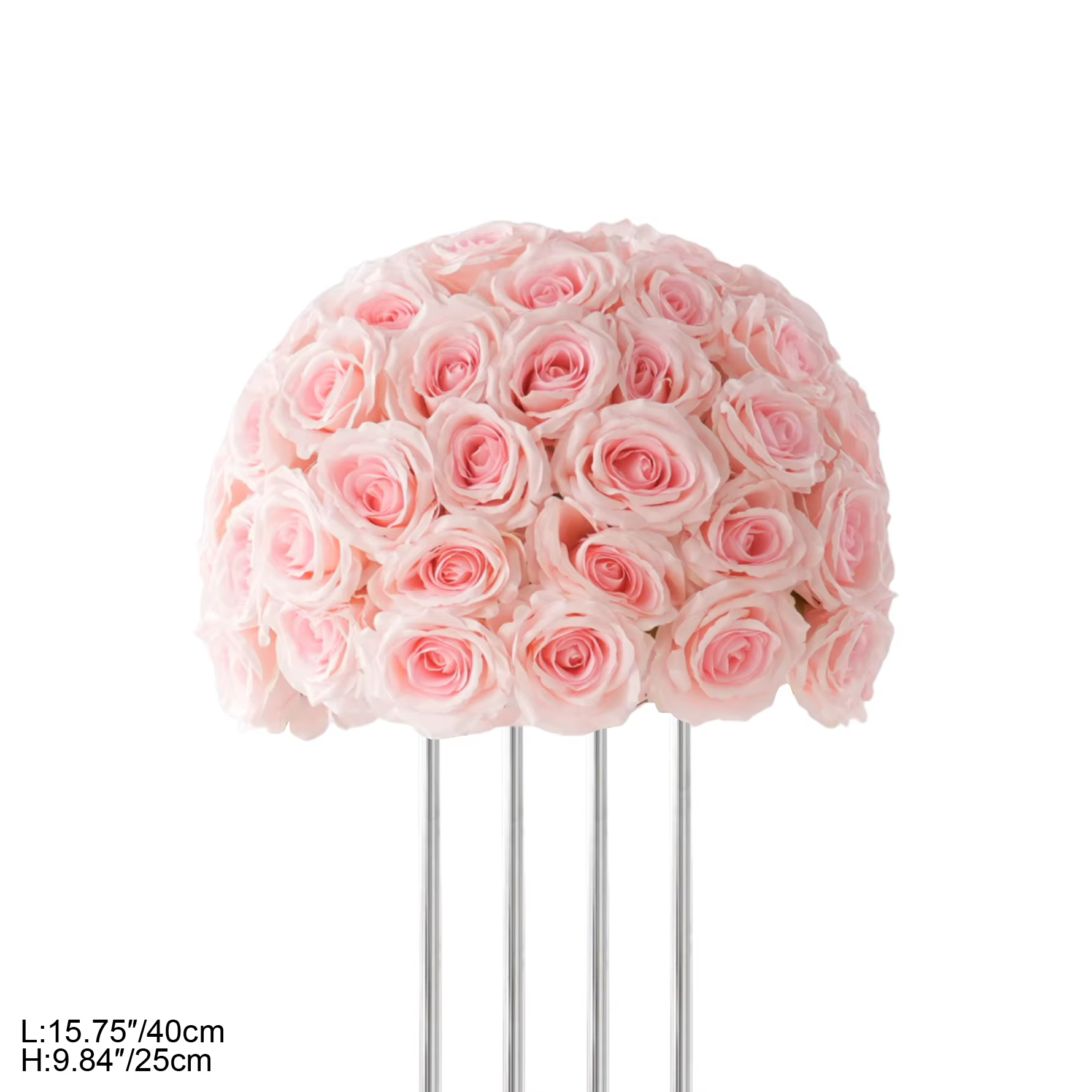 Angela Flower A9185 Rose artificielle rose pour arrangement floral de réception de mariage, centre d