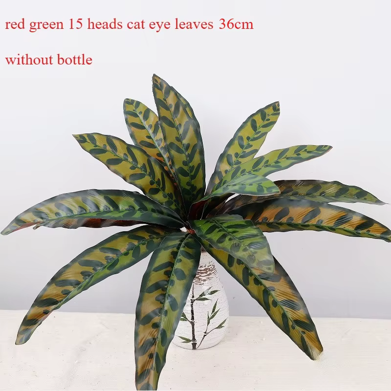 Plantes vertes en plastique pour bureau, 2 pièces, fausses fleurs artificielles, feuilles d'oeil de