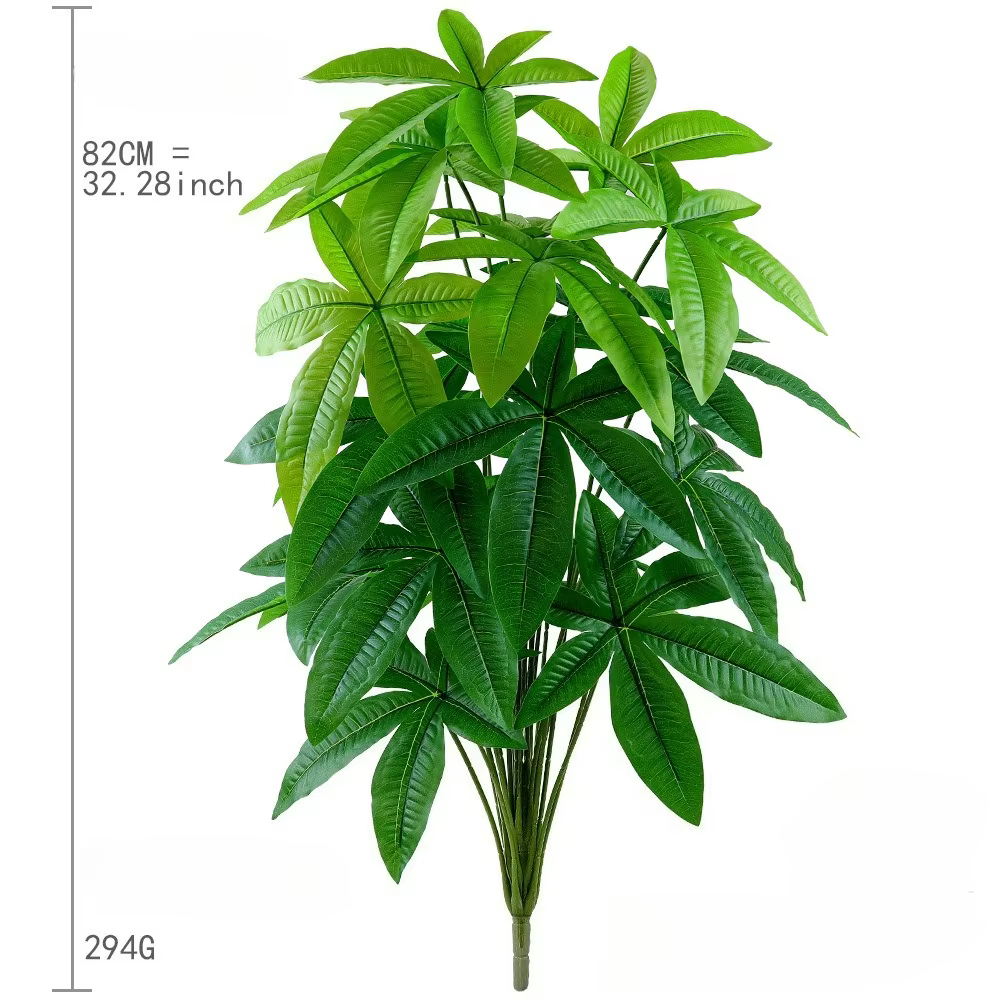 1 pièces grandes plantes vertes réalistes arbre d'argent artificiel paume pour jardin extérieur mari