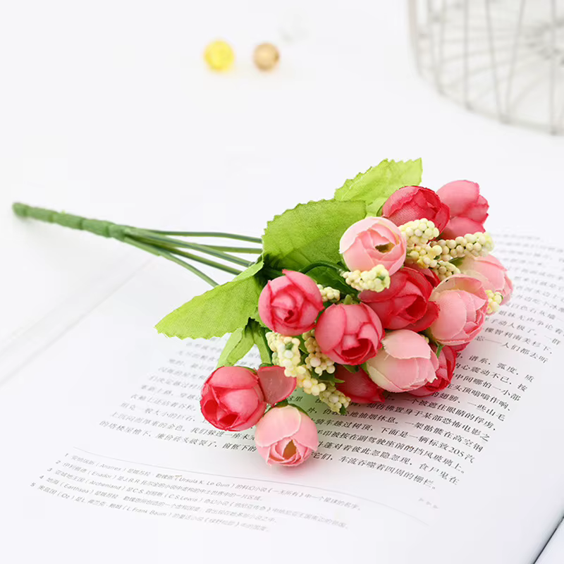 Petit Bouquet de Roses Artificielles, Magnifique Fausses Fleurs, Décoration de ixà Domicile, Mariage