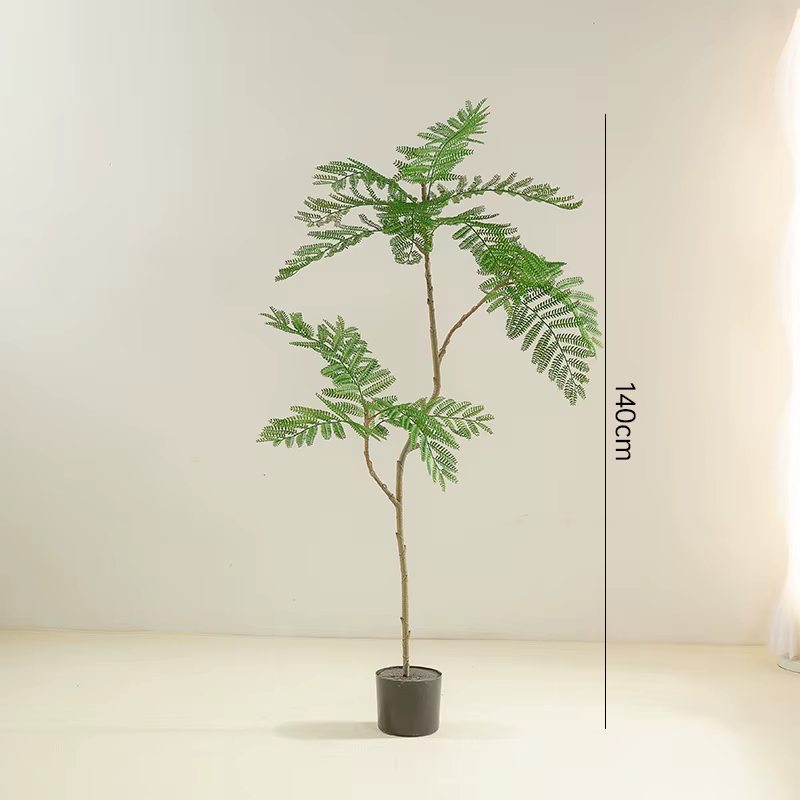 Simulation de plante verte Jacaranda, faux arbre en pot, décoration d'intérieur, ornements de salon