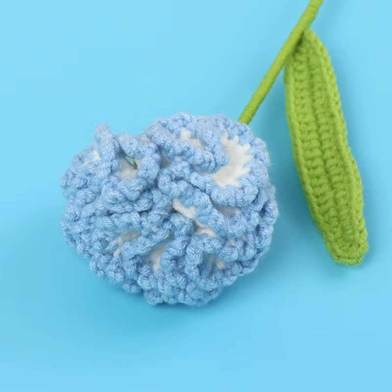Bouquet de fleurs artificielles en crochet, fleurs tricotées à la main, carnations, cadeau pour la f