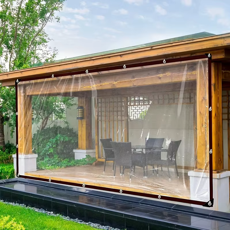 Bâche transparente en Film PE pour balcon, couverture pour plantes succulentes, tente Gazebo, auvent