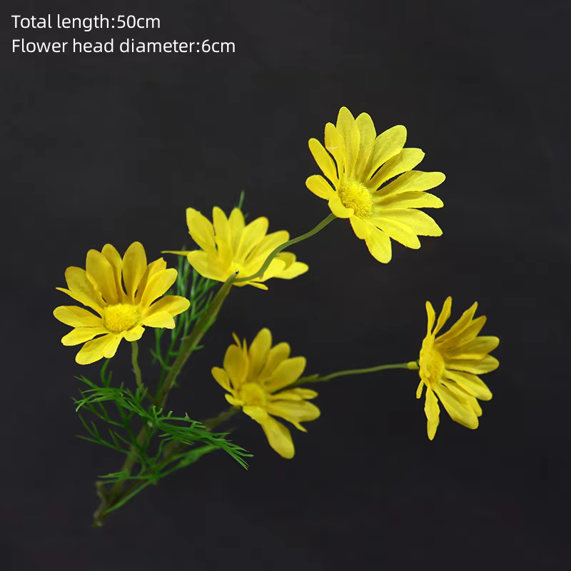 Plantes de fleurs artificielles série jaune, bricolage, allée de mariage floral, matériel d'affichag