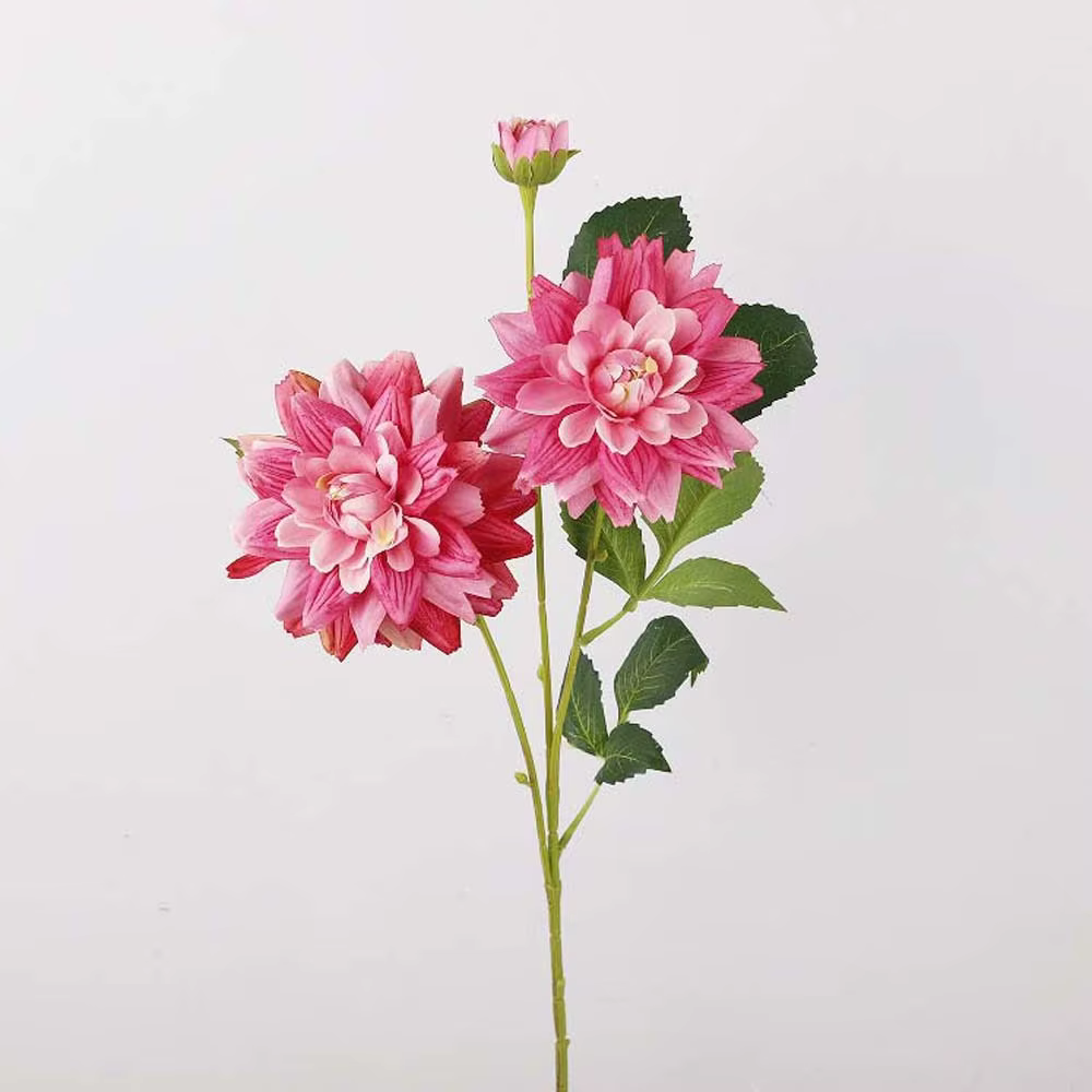 Fleur de Dahlia Artificielle Effet Réel, Plante Réaliste, Grande Dahlia Faite à la Main, Branche de 