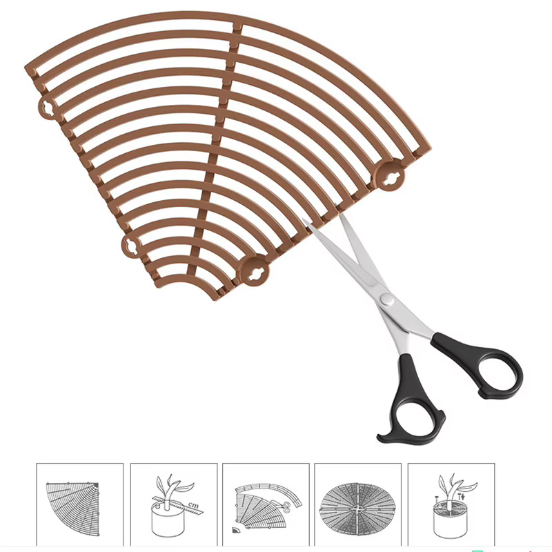 Protection de Sol pour Pot de Plantes avec Grille, Couverture de Pot de Fleur, Sécurité pour Bébé, S