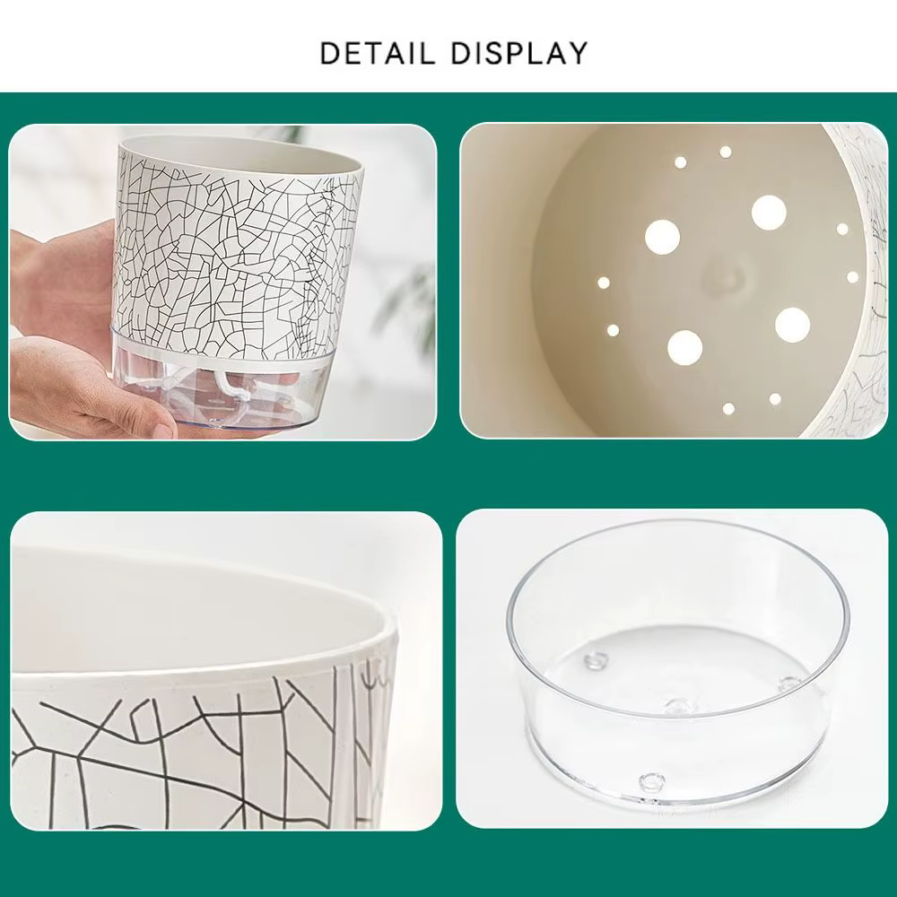 Pot de plantes transparent auto-arrosant, plantes vertes, décoration de bonsaï pour la maison, pot à