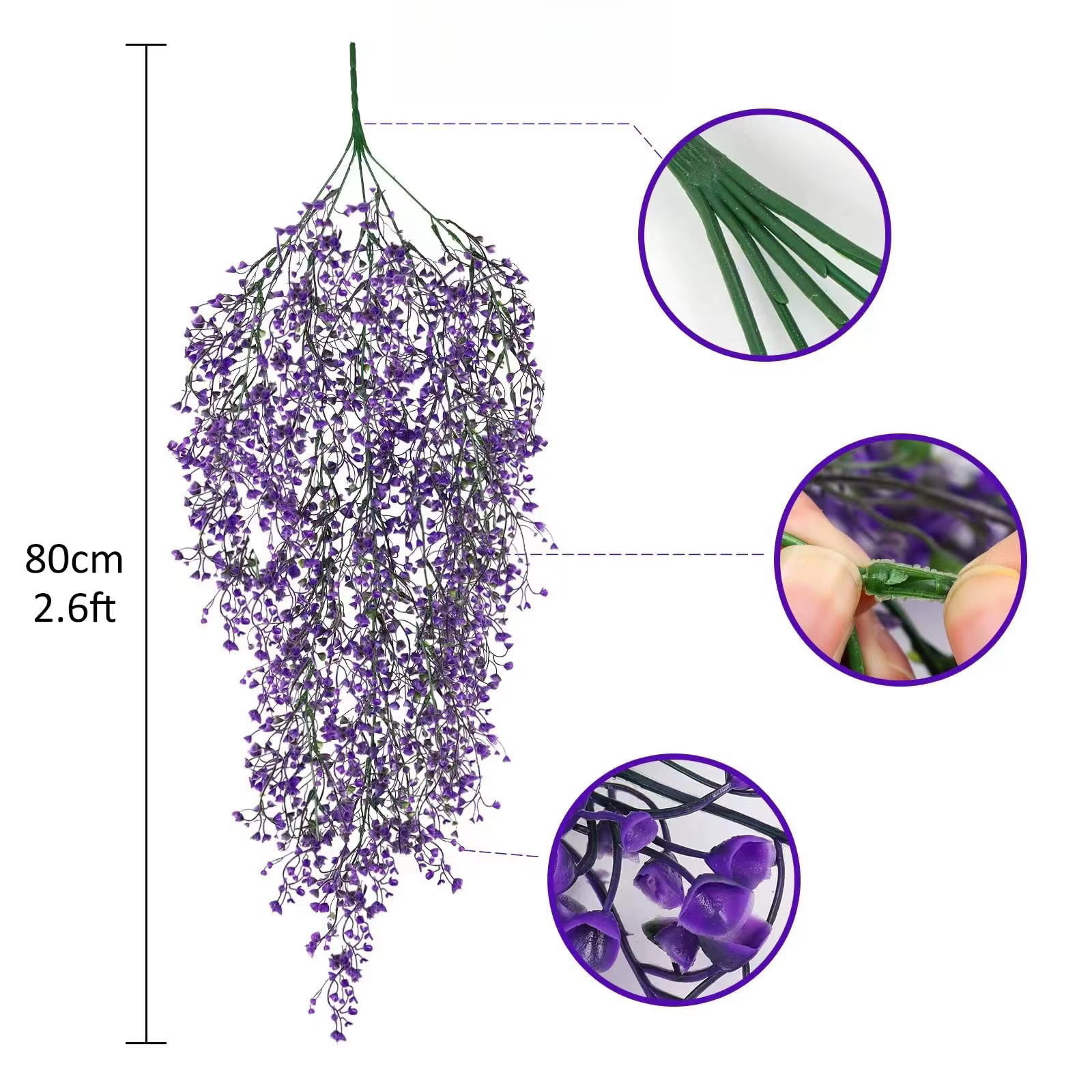 1 pièce de plante grimpante artificielle murale en saule clochette doré, fleur artificielle pour déc