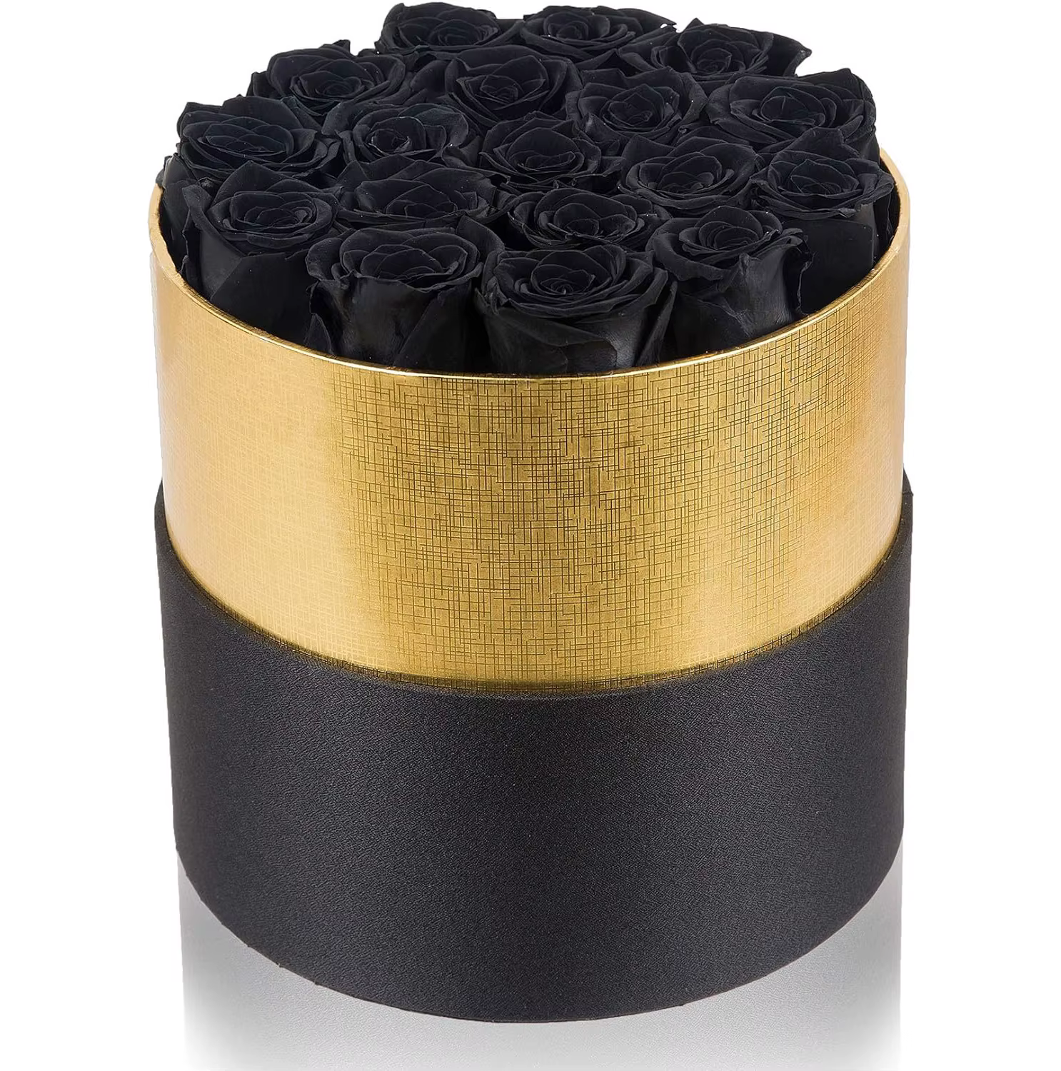 Rose longue durée faite à la main dans une boîte, 18 pièces, corbeille qui dure jusqu'à trois ans, S
