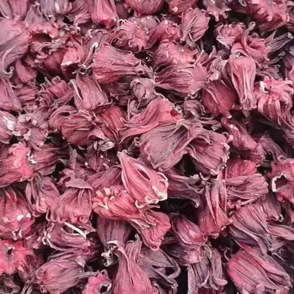 Poudre de fleurs de roselle et de hibiscus sabdariffa séchées naturelles de haute qualité pour les t