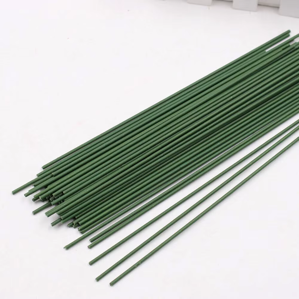 Tige de Fleur Artificielle Vert Foncé, Matériel Floral DIY, Tige D.lique Faite à la Main, Accessoire