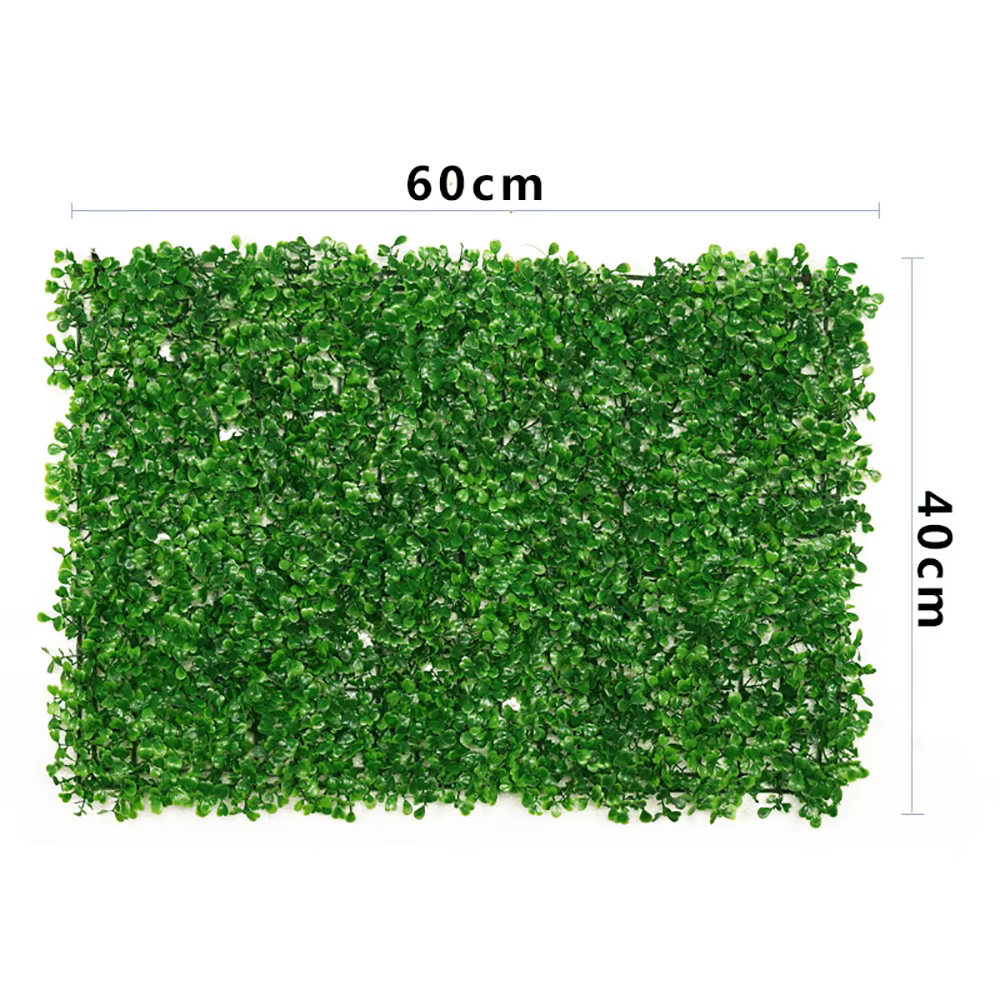 Plante Artificielle pour Décoration Murale, Panneaux Verts, Polymères de Haie de Feuillage, Simulati