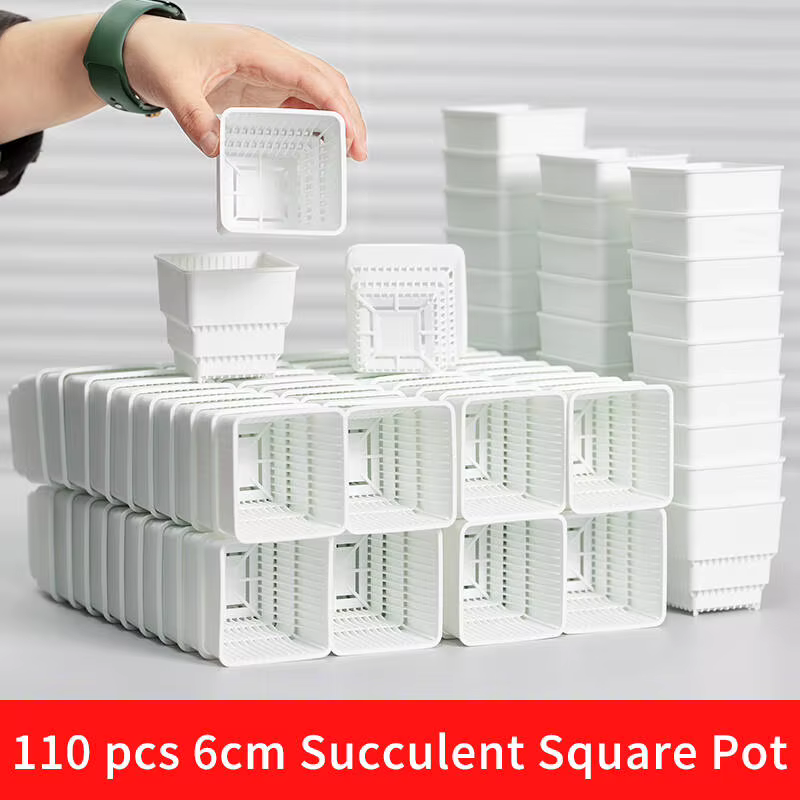 Meshpot-Pot carré pour plantes succulentes avec trous d'air, jardinière quantique, pépinière, 110 pi