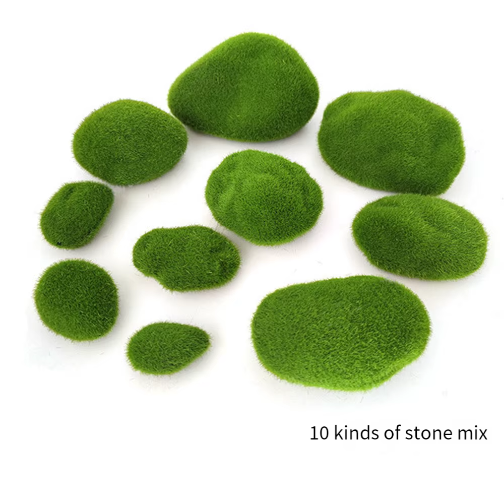 Faux mousse artificielle roche vie éternelle plantes vertes herbe paysage Mini paille artisanat mate